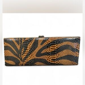 Elegant Brown and Black Clutch